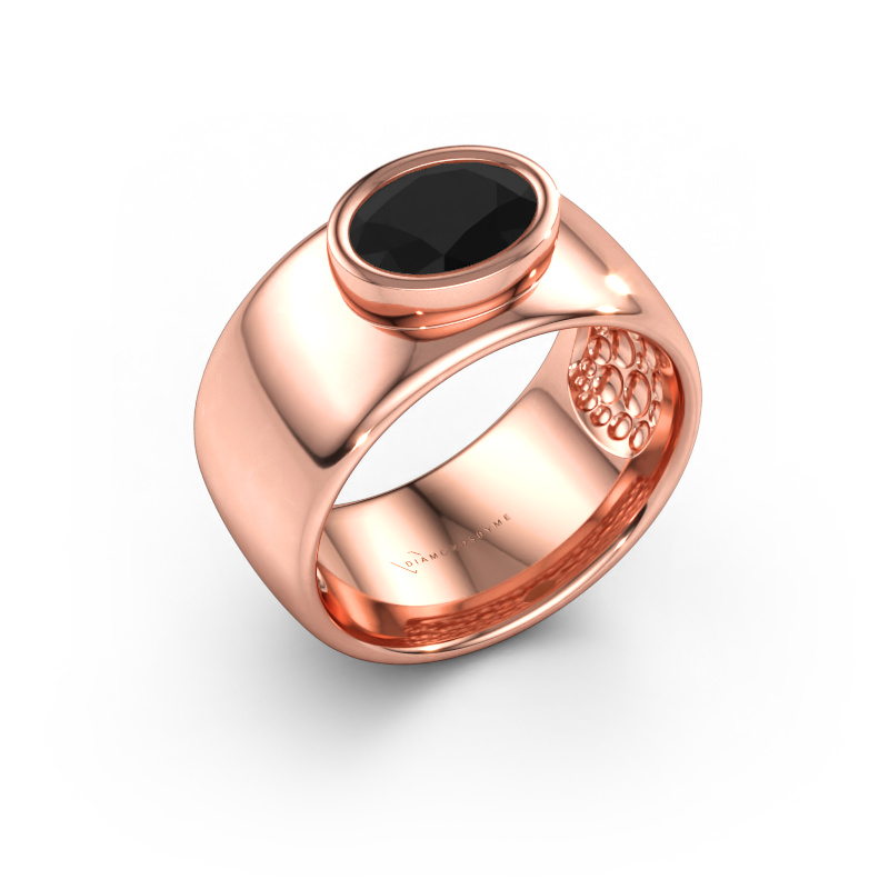 Bild av Ring Anouschka 585 roséguld Svart diamant 1.40 crt
