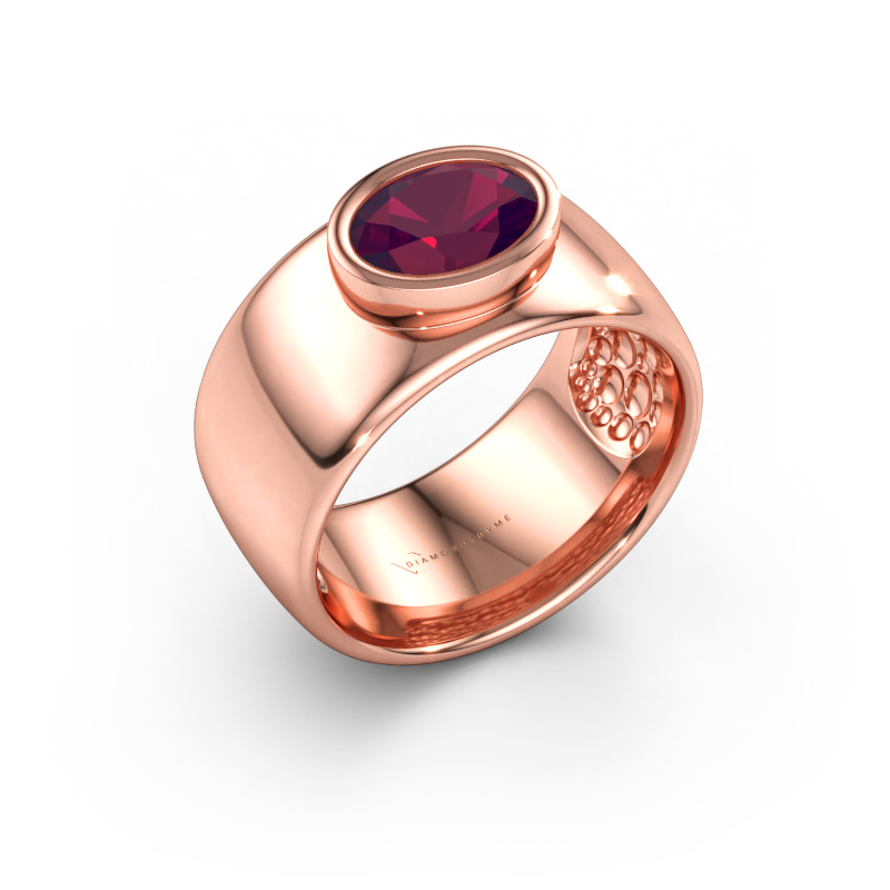 Bild av Ring Anouschka 585 roséguld Rodolit 8x6 mm