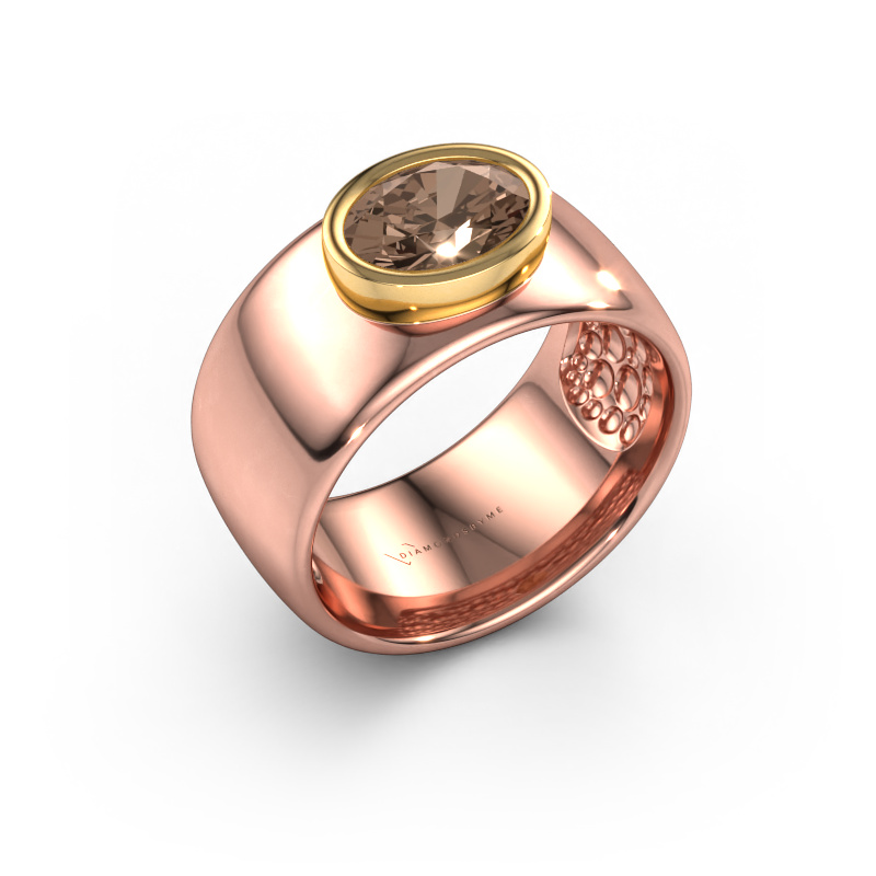 Image de Bague Anouschka 585 or rose Diamant brun 1.10 crt