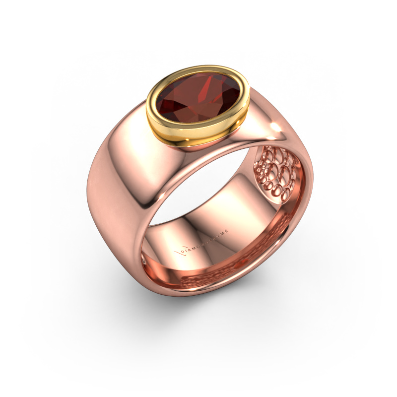 Bild von Ring Anouschka 585 Roségold Granat 8x6 mm