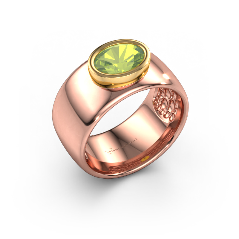 Bild von Ring Anouschka 585 Roségold Peridot 8x6 mm