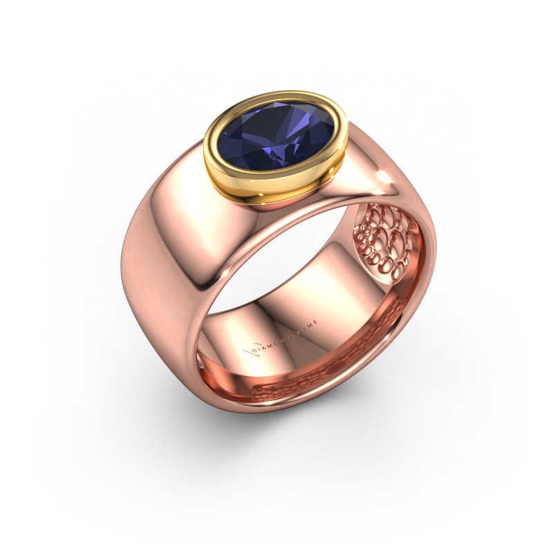 Image of Ring Anouschka 585 rose gold Sapphire 8x6 mm