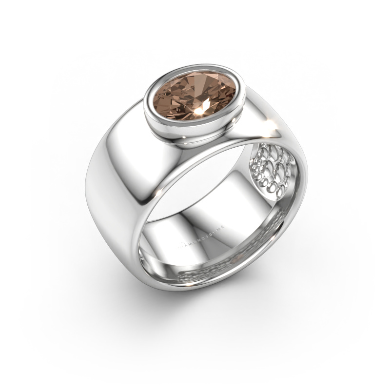 Bild av Ring Anouschka 585 vitt guld Brun diamant 1.10 crt