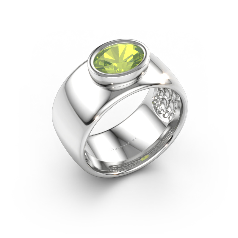 Bild von Ring Anouschka 585 Weißgold Peridot 8x6 mm