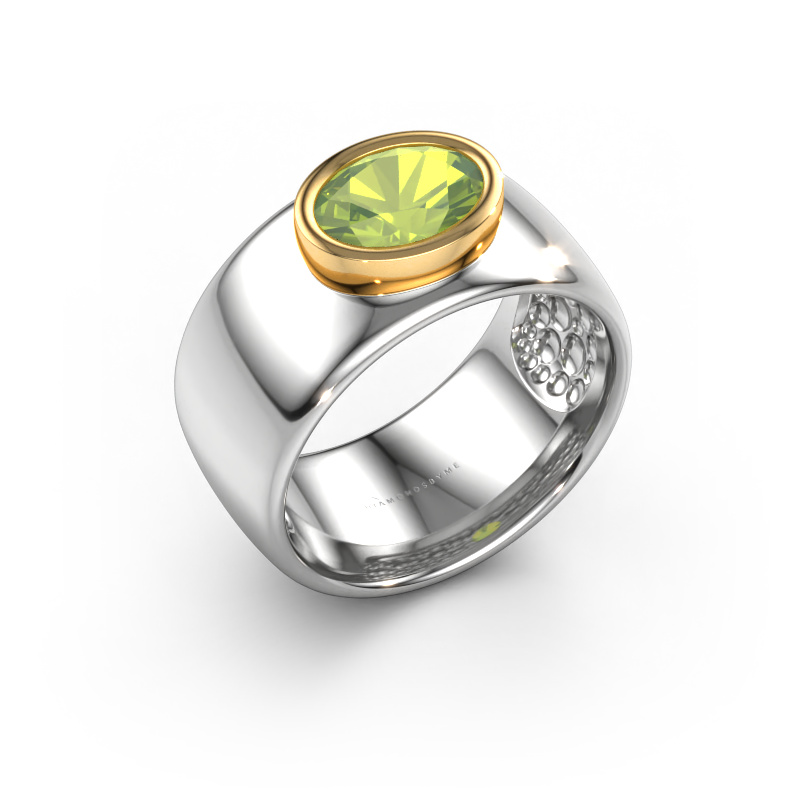 Image of Ring Anouschka 585 white gold Peridot 8x6 mm