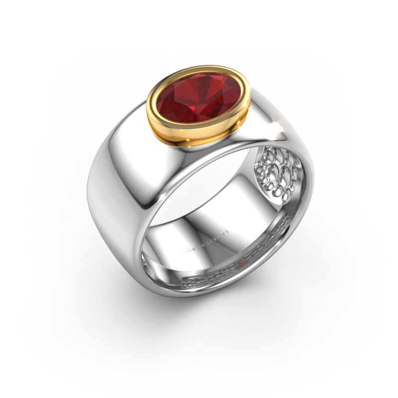 Image of Ring Anouschka 585 white gold Ruby 8x6 mm