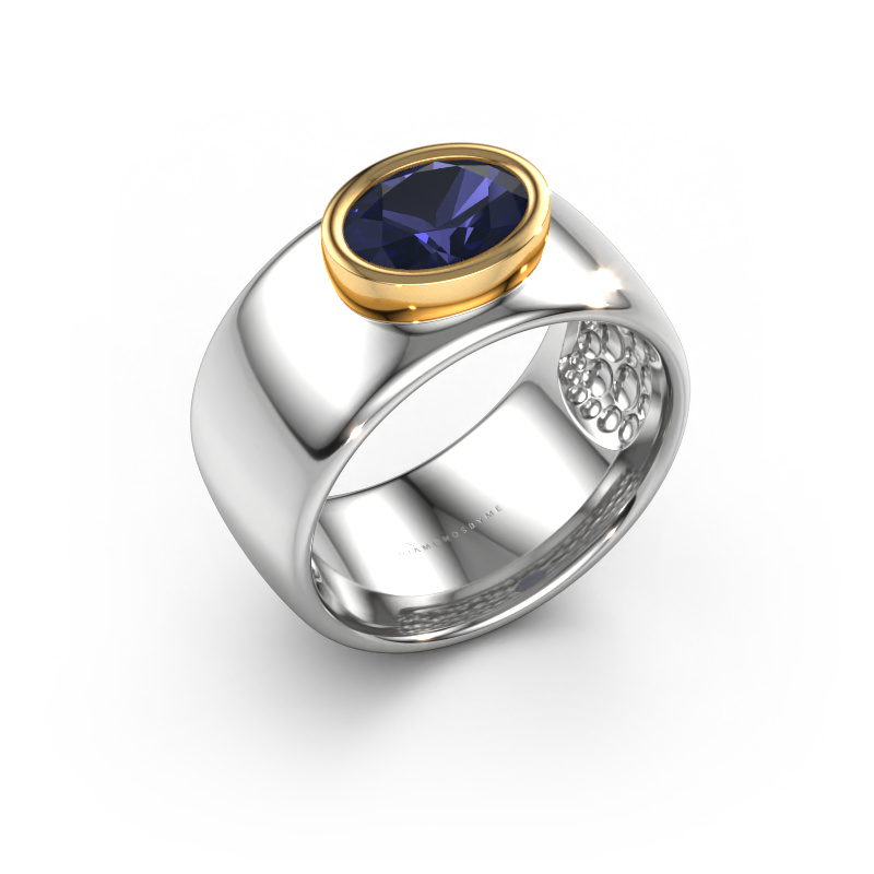 Image of Ring Anouschka 585 white gold Sapphire 8x6 mm