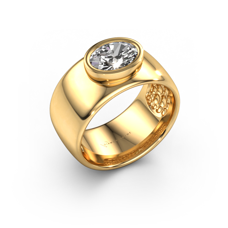 Image of Ring Anouschka 585 gold Custom diamond 8x6 mm