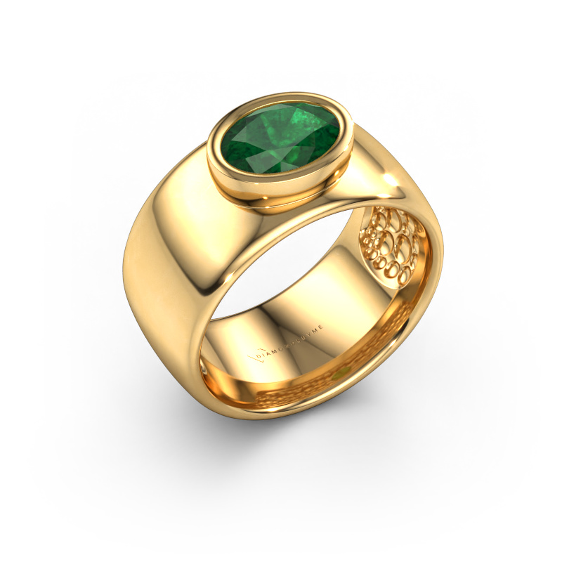 Bild von Ring Anouschka 585 Gold Smaragd 8x6 mm