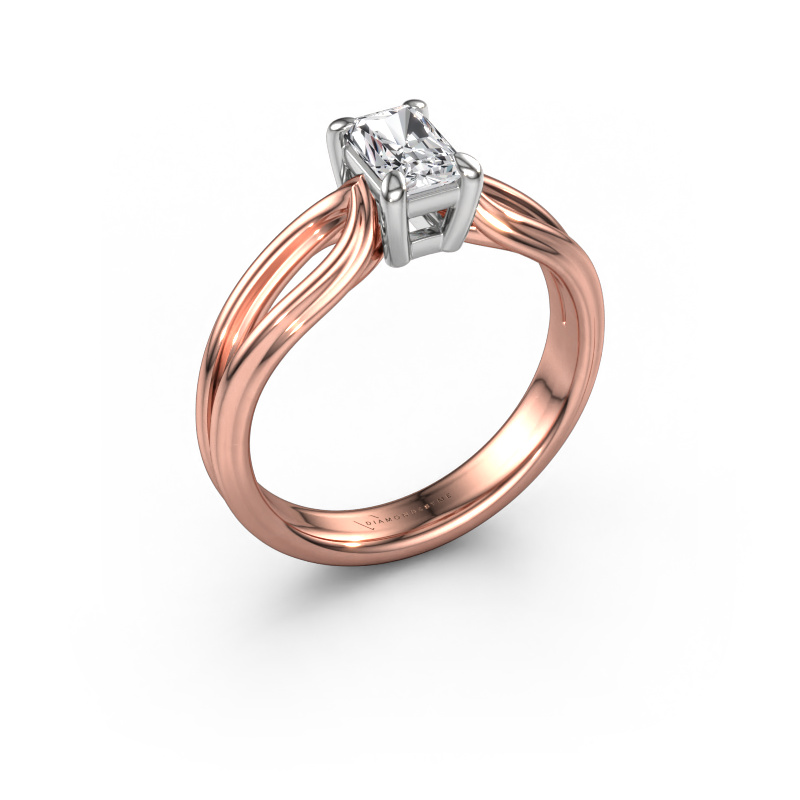 Image de Bague de fiançailles Antonia rad 1 585 or rose Diamant synthétique 0.65 crt