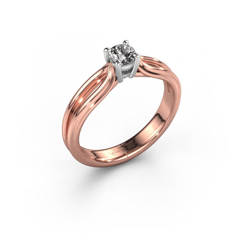 Bild von Verlobungsring Antonia  rnd 1 585 Roségold Diamant 0.25 crt