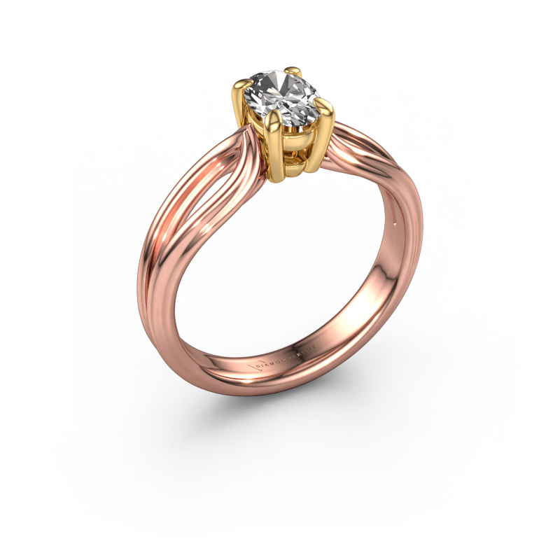 Bild von Verlobungsring Antonia ovl 1 585 Roségold Diamant 0.60 crt