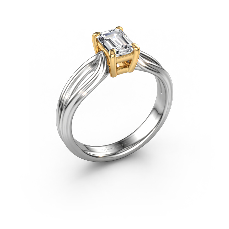 Image of Engagement ring Antonia eme 1 585 white gold Lab grown diamond 0.90 crt