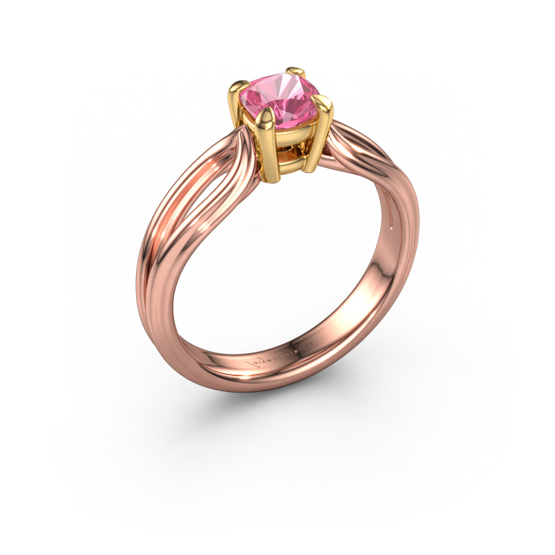 Image of Engagement ring Antonia cus 1 585 rose gold Pink sapphire 5 mm