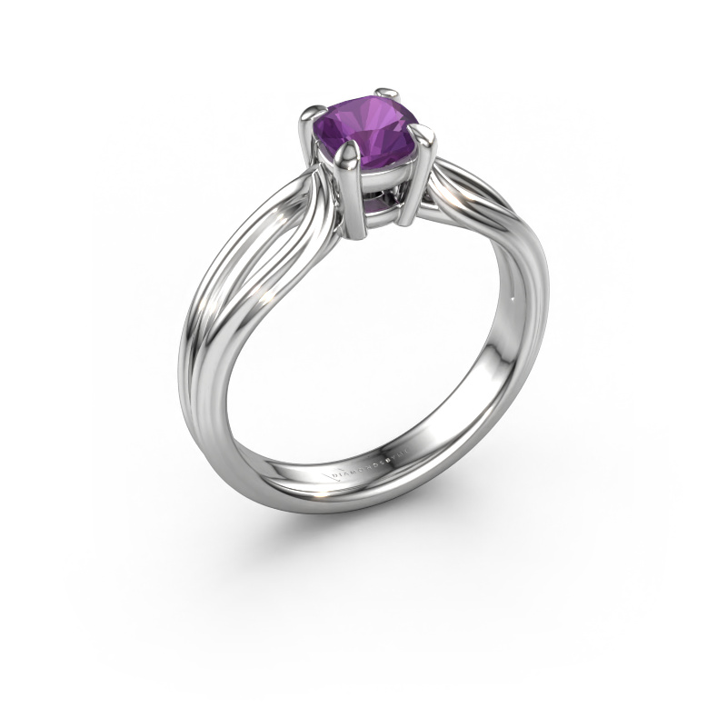 Bild von Verlobungsring Antonia cus 1 950 Platin Amethyst 5 mm