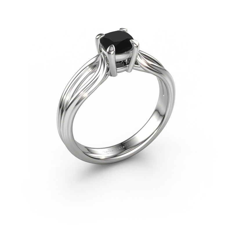 Image of Engagement ring Antonia cus 1 950 platinum Black diamond 0.70 crt