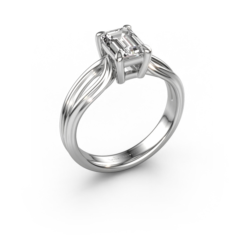 Image of Engagement ring Antonia eme 1 950 platinum Lab-grown diamond 1.15 crt