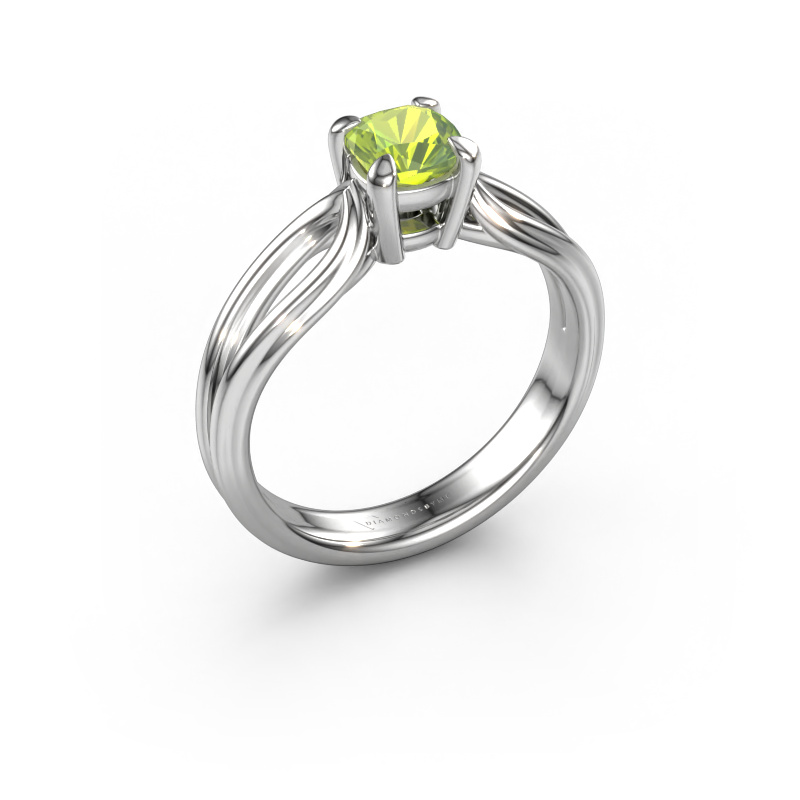 Image of Engagement ring Antonia cus 1 950 platinum Peridot 5 mm