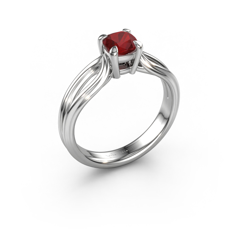Image of Engagement ring Antonia cus 1 950 platinum Ruby 5 mm