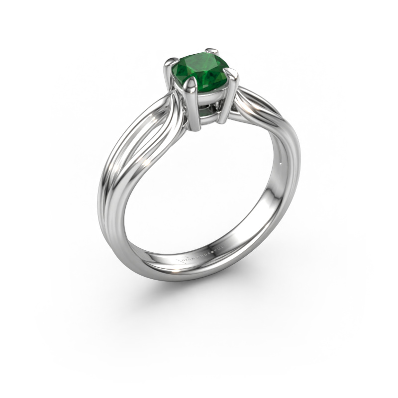 Image of Engagement ring Antonia cus 1 950 platinum Emerald 5 mm