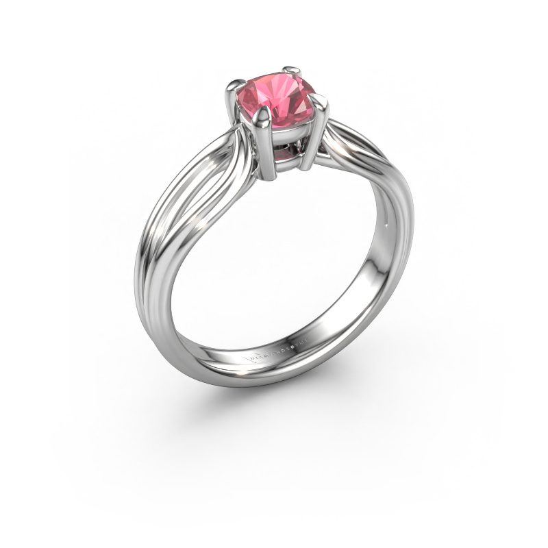 Image of Engagement ring Antonia cus 1 950 platinum Tourmaline pink 5 mm