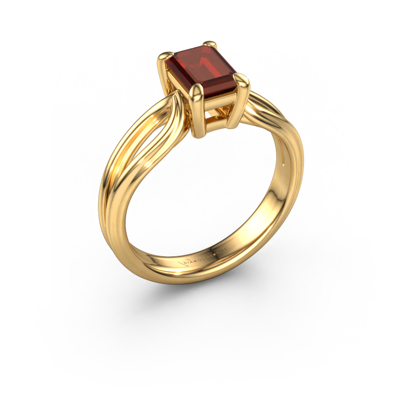 Image of Engagement ring Antonia eme 1 585 gold Garnet 7x5 mm