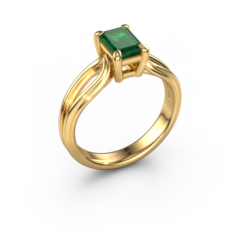 Image of Engagement ring Antonia eme 1 585 gold Emerald 7x5 mm