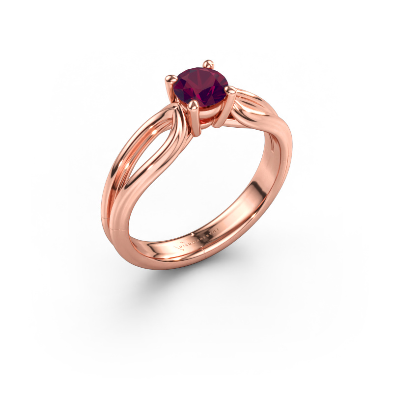 Immagine di Anello di fidanzamento Antonia  rnd 1 585 oro rosa Rodolite 5 mm