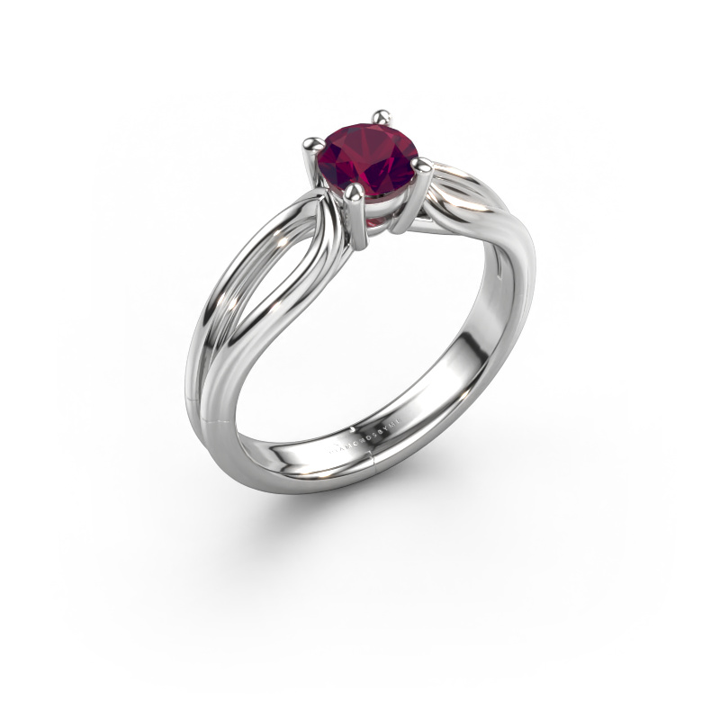 Bild von Verlobungsring Antonia  rnd 1 950 Platin Rhodolit 5 mm