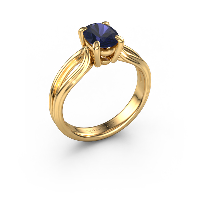 Image of Engagement ring Antonia ovl 1 585 gold Sapphire 8x6 mm