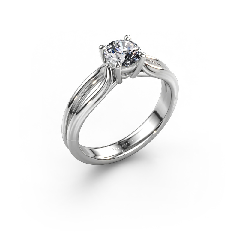 Image of Engagement ring Antonia  rnd 1 585 white gold Lab grown diamond 0.70 crt