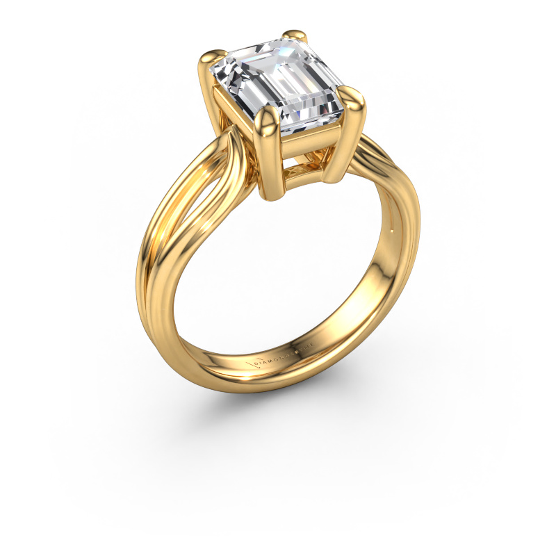 Image of Engagement ring Antonia eme 1 585 gold Lab grown diamond 2.50 crt