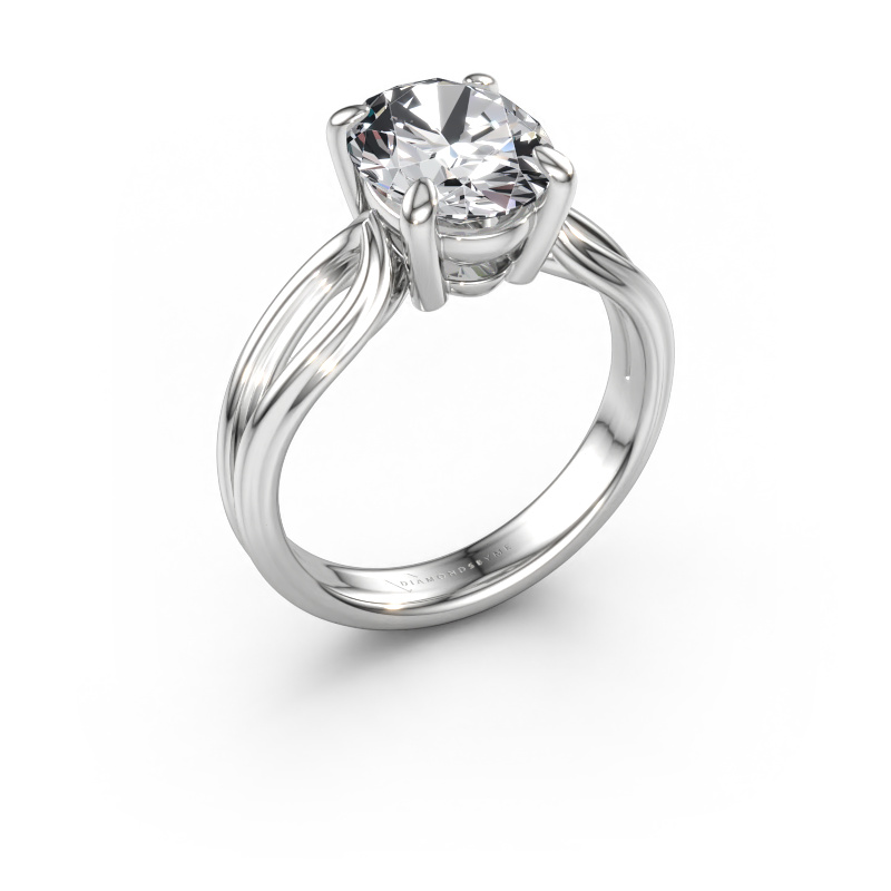 Bild av Förlovningsring Antonia ovl 1 585 vitt guld Labbodlad diamant 2.70 crt