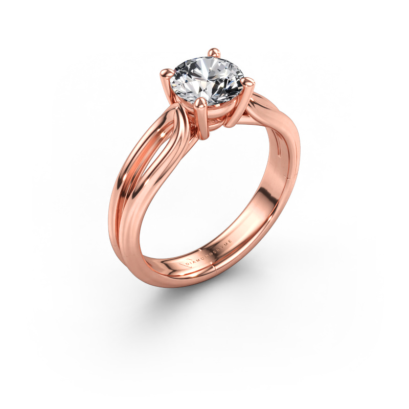 Bild av Förlovningsring Antonia  rnd 1 585 roséguld Labbodlad diamant 1.00 crt