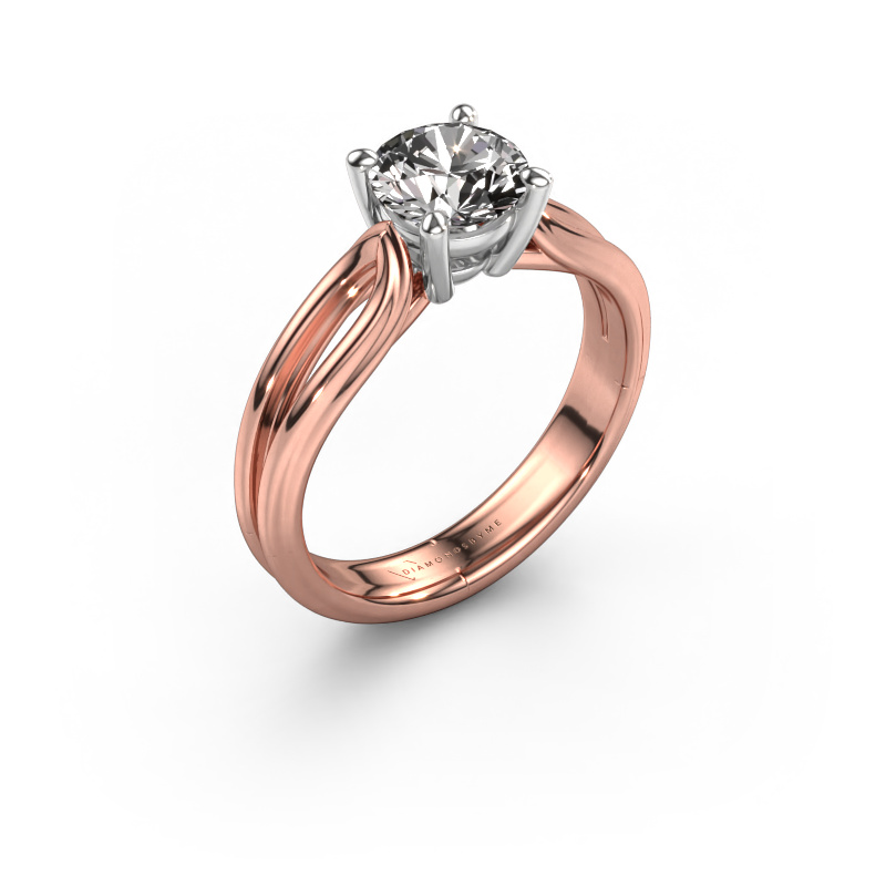 Image of Engagement ring Antonia  rnd 1 585 rose gold Diamond 1.00 crt