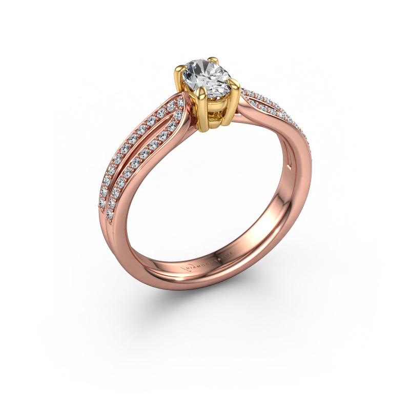 Image of Engagement ring Antonia ovl 2 585 rose gold Diamond 0.63 crt