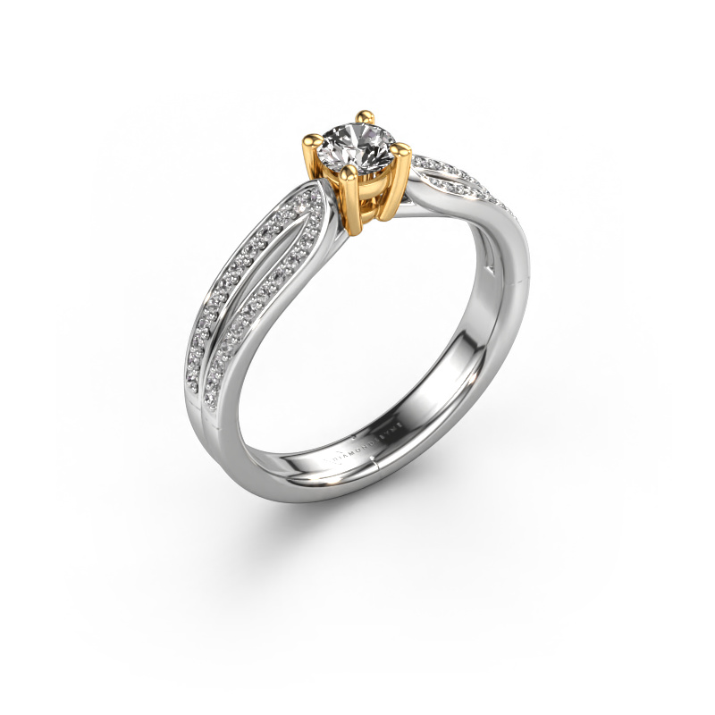 Bild von Verlobungsring Antonia rnd 2 585 Weißgold Diamant 0.48 crt