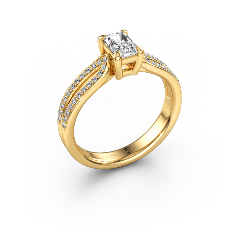 Bild av Förlovningsring Antonia rad 2 585 gult guld Diamant 0.88 crt