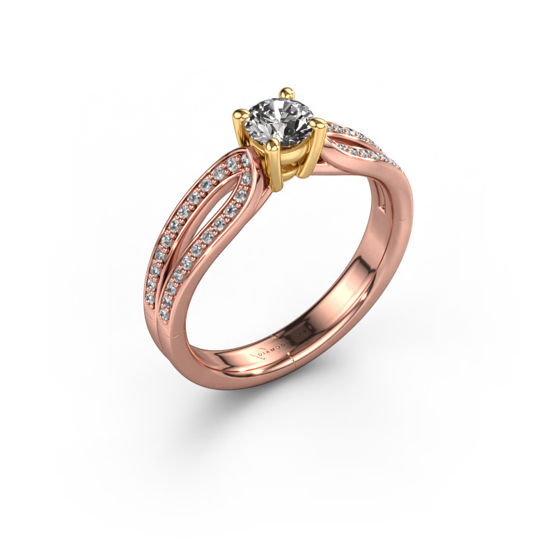 Image de Bague de fiançailles Antonia rnd 2 585 or rose Diamant 0.63 crt