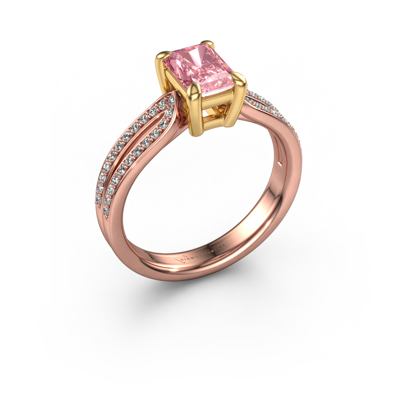 Bild von Verlobungsring Antonia rad 2 585 Roségold Rosa Labordiamant 7x5 mm