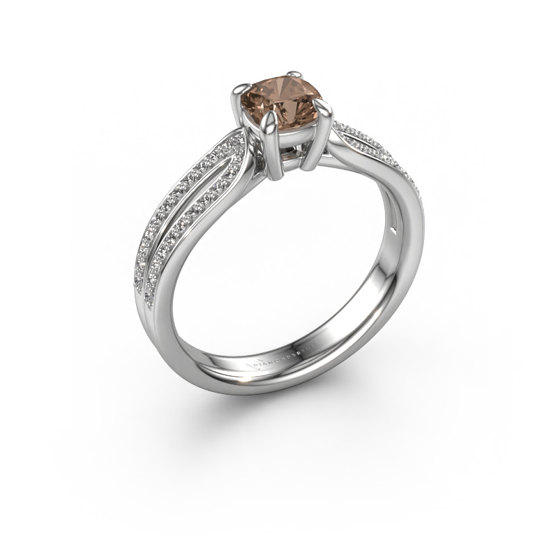 Image of Engagement ring Antonia cus 2 950 platinum Brown diamond 0.930 crt