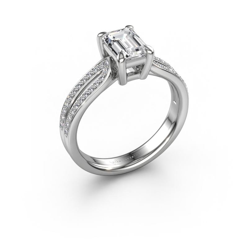 Image de Bague de fiançailles Antonia eme 2 950 platine Diamant synthétique 2.53 crt