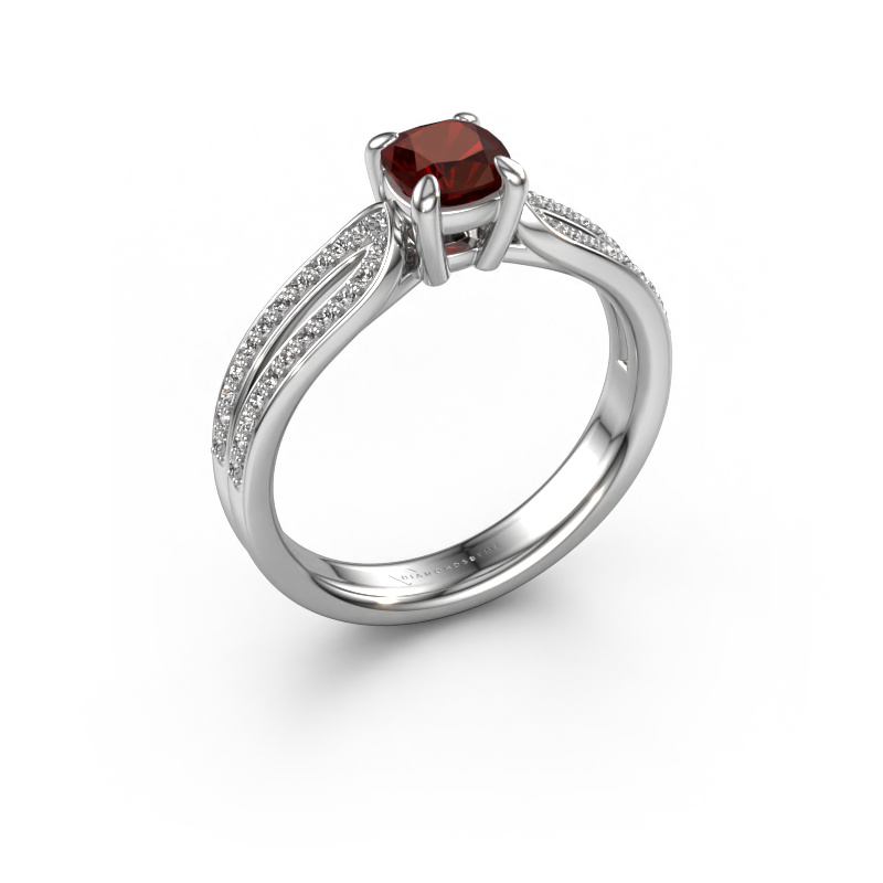 Image of Engagement ring Antonia cus 2 950 platinum Garnet 5 mm