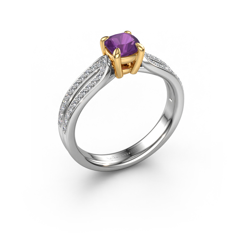 Bild von Verlobungsring Antonia cus 2 585 Weißgold Amethyst 5 mm