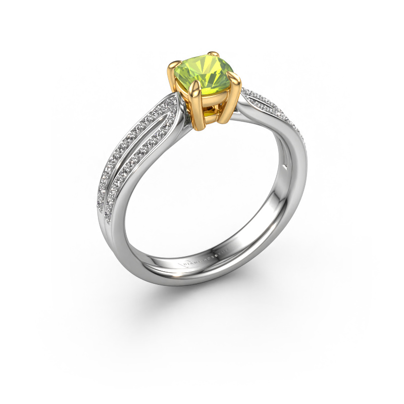 Bild von Verlobungsring Antonia cus 2 585 Weißgold Peridot 5 mm