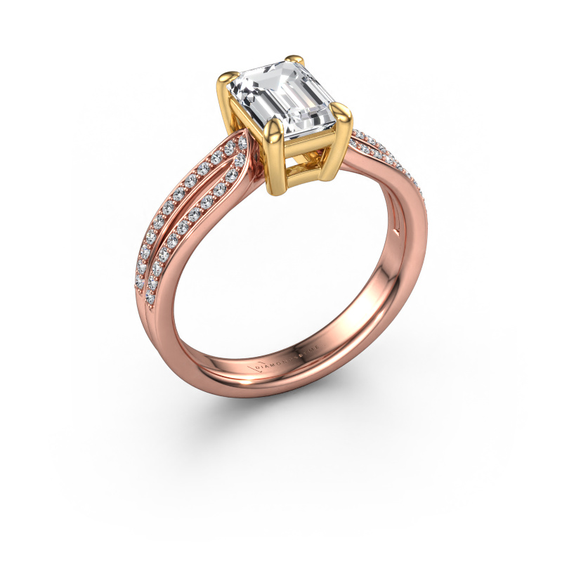 Image de Bague de fiançailles Antonia eme 2 585 or rose Diamant synthétique 3.23 crt