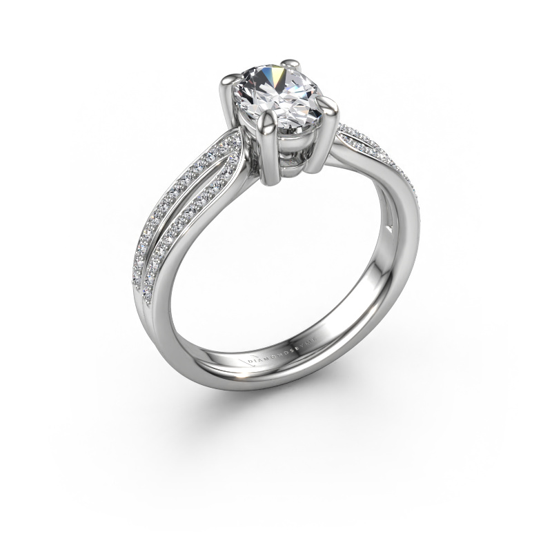 Bild von Verlobungsring Antonia ovl 2 950 Platin Diamant 1.03 crt