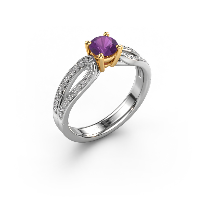 Bild von Verlobungsring Antonia rnd 2 585 Weißgold Amethyst 5 mm