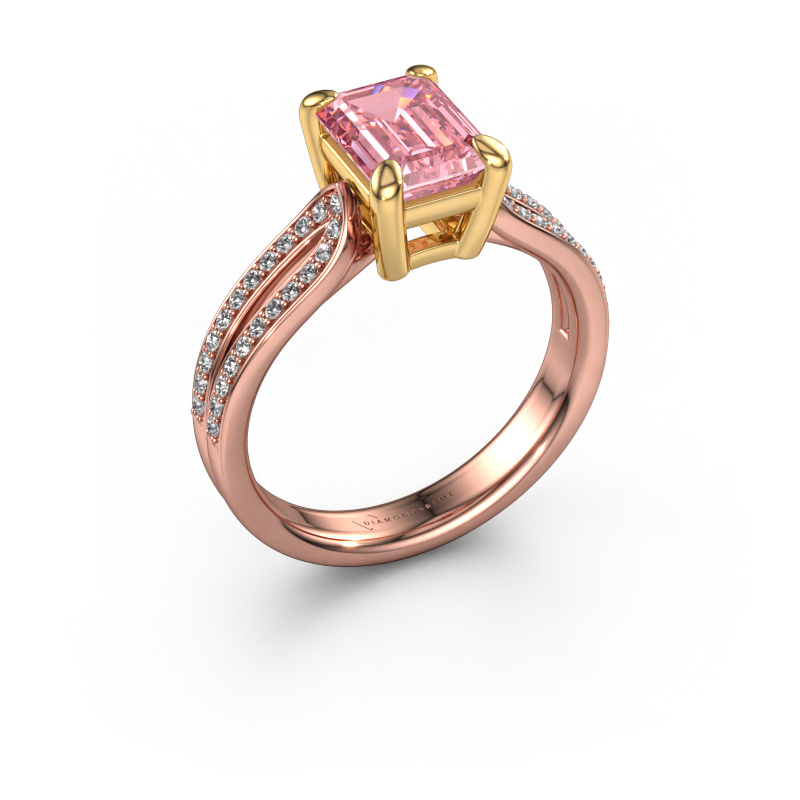 Bild von Verlobungsring Antonia eme 2 585 Roségold Rosa Labordiamant 8x6 mm