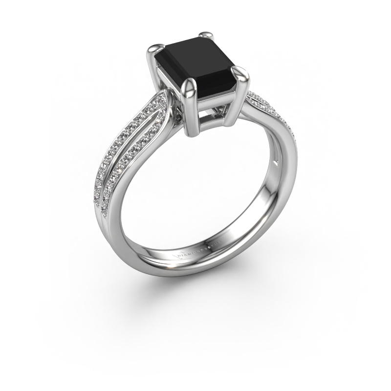 Bild von Verlobungsring Antonia eme 2 950 Platin Schwarz Diamant 2.33 crt